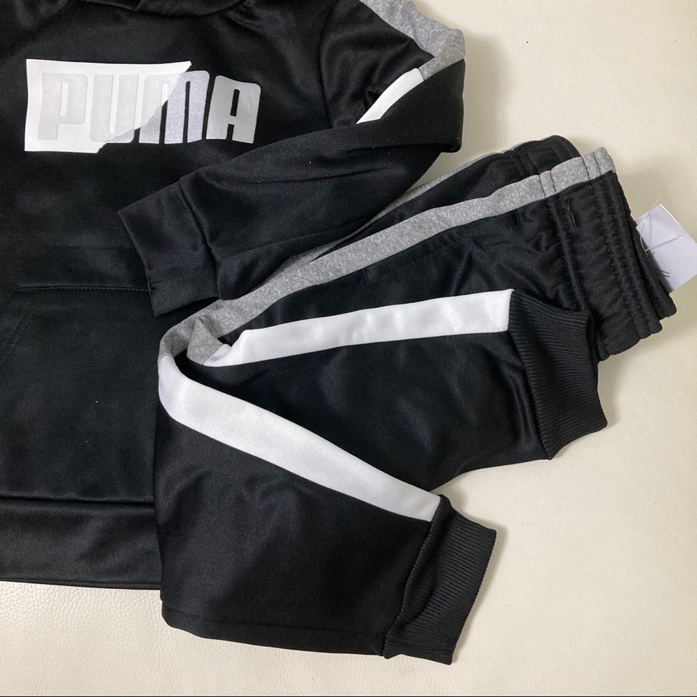 Puma grey black warm hoodie pants set 4010 - Picture 3 of 8